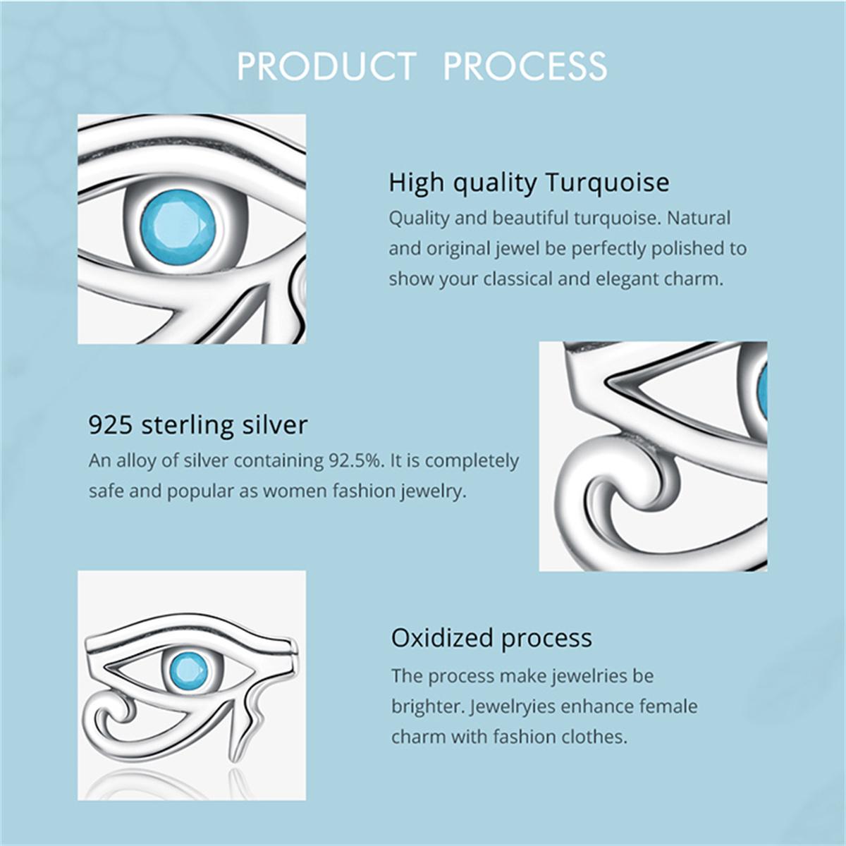 Eye of Horus Zirconia Stud Earrings