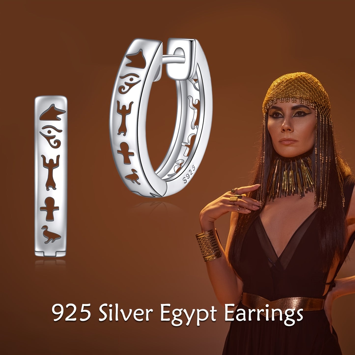 Egyptian Hoop Earrings