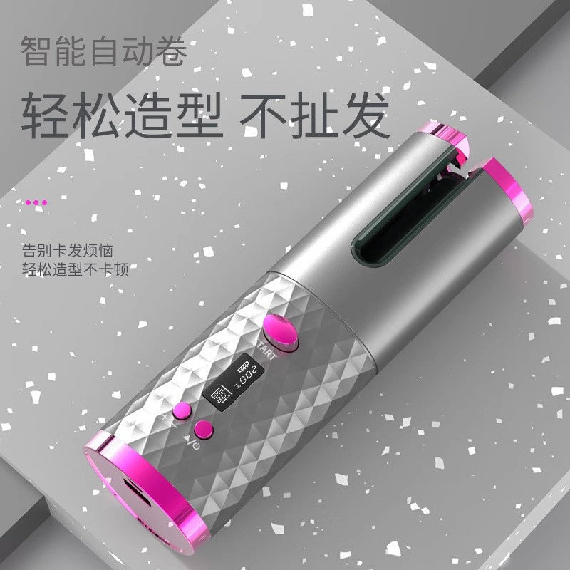 Wireless automatic hair curling iron